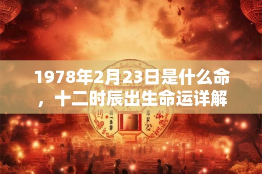 1978年2月23日是什么命，十二时辰出生命运详解