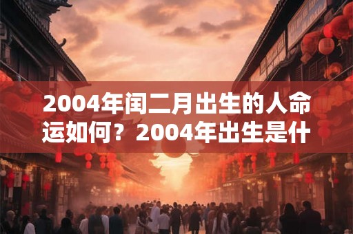2004年闰二月出生的人命运如何?2004年出生是什么命? 2004年闰二月出生的人命运如何?2004年出生是什么命?