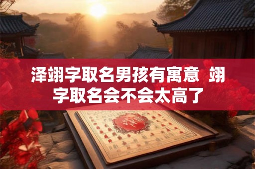 泽翊字取名男孩有寓意 翊字取名会不会太高了 泽翊字取名男孩有寓意 翊字取名会不会太高了