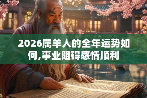 2026属羊人的全年运势如何,事业阻碍感情顺利 2026属羊人的全年运势如何,事业阻碍感情顺利