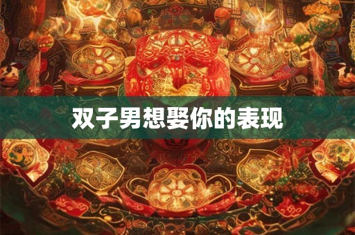 双子男想娶你的表现 双子男想娶你的表现