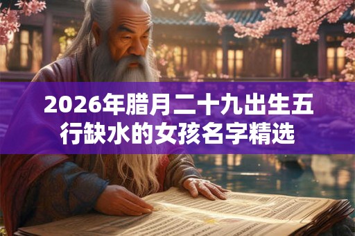 2026年腊月二十九出生五行缺水的女孩名字精选