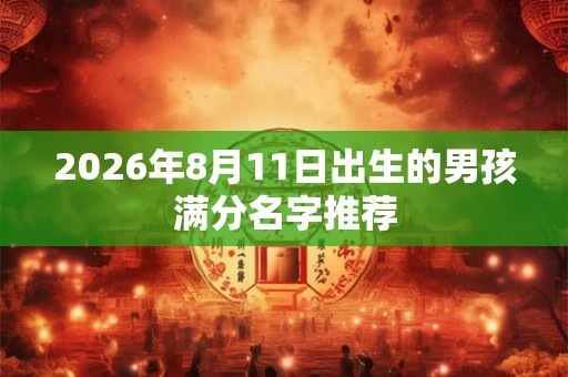 2026年8月11日出生的男孩满分名字推荐