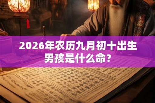 2026年农历九月初十出生男孩是什么命？