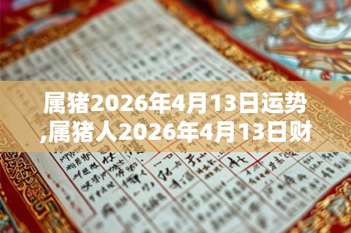 属猪2026年4月13日运势,属猪人2026年4月13日财运,生肖猪2026年4月13日运势