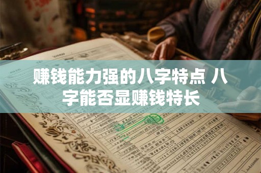 赚钱能力强的八字特点 八字能否显赚钱特长 赚钱能力强的八字特点 八字能否显赚钱特长