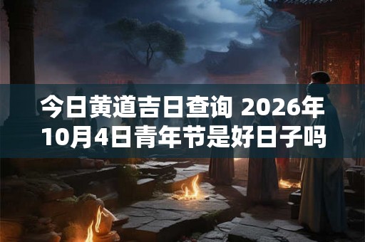今日黄道吉日查询 2026年10月4日青年节是好日子吗