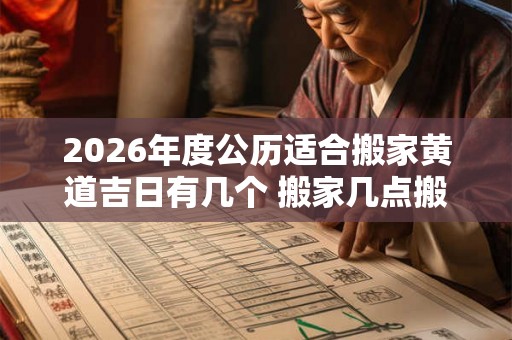 2026年度公历适合搬家黄道吉日有几个 搬家几点搬合适