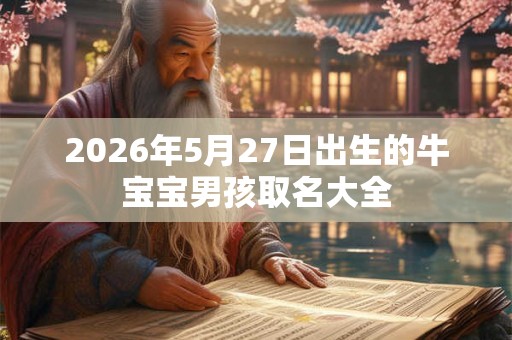 2026年5月27日出生的牛宝宝男孩取名大全