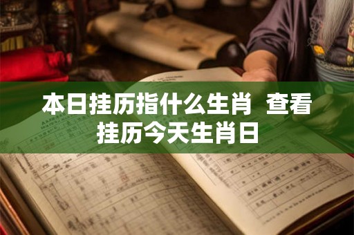 本日挂历指什么生肖  查看挂历今天生肖日