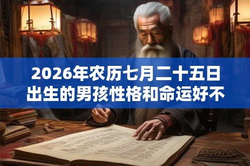 2026年农历七月二十五日出生的男孩性格和命运好不好？