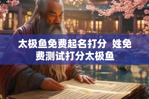 太极鱼免费起名打分  姓免费测试打分太极鱼