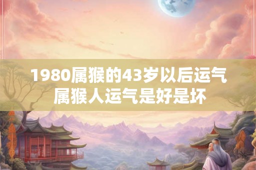 1980属猴的43岁以后运气 属猴人运气是好是坏