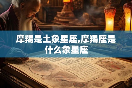 摩羯是土象星座,摩羯座是什么象星座