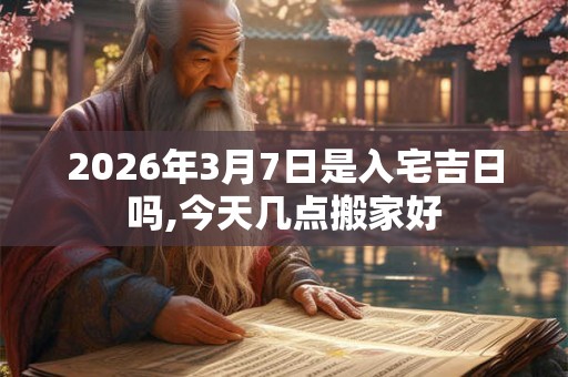 2026年3月7日是入宅吉日吗,今天几点搬家好