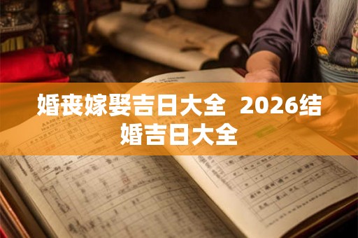 婚丧嫁娶吉日大全  2026结婚吉日大全