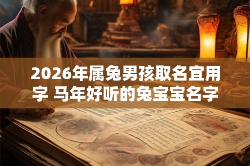 2026年属兔男孩取名宜用字 马年好听的兔宝宝名字
