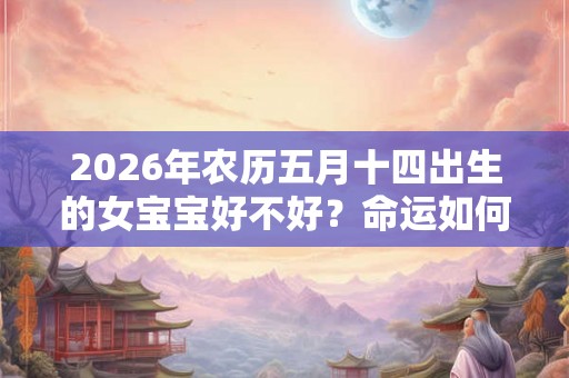 2026年农历五月十四出生的女宝宝好不好？命运如何？