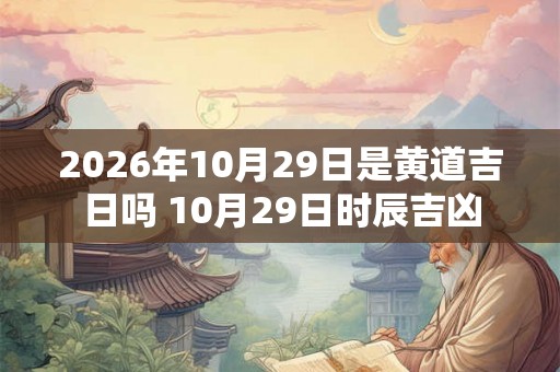 2026年10月29日是黄道吉日吗 10月29日时辰吉凶