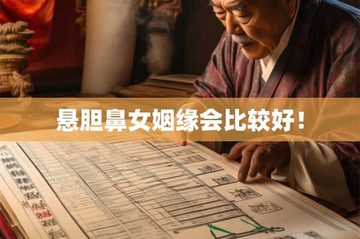 悬胆鼻女姻缘会比较好！