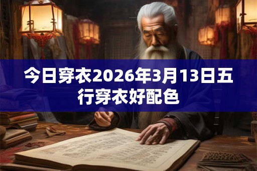 今日穿衣2026年3月13日五行穿衣好配色