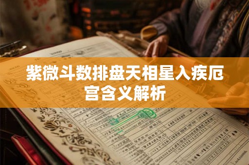 紫微斗数排盘天相星入疾厄宫含义解析