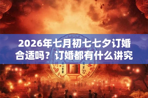 2026年七月初七七夕订婚合适吗？订婚都有什么讲究？