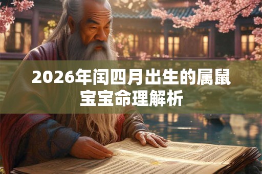 2026年闰四月出生的属鼠宝宝命理解析
