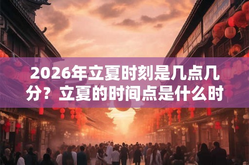 2026年立夏时刻是几点几分？立夏的时间点是什么时候？