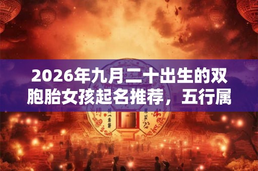 2026年九月二十出生的双胞胎女孩起名推荐，五行属什么