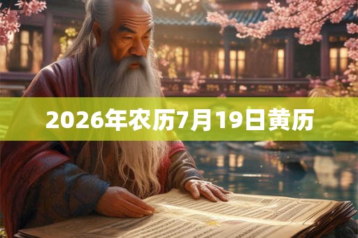 2026年农历7月19日黄历