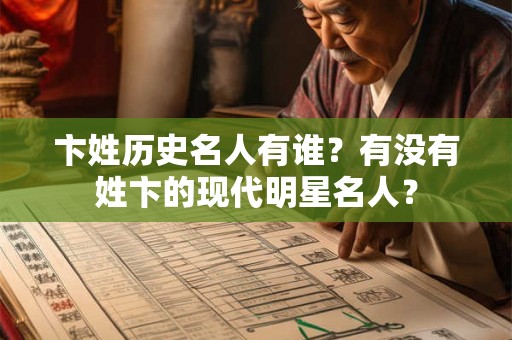 卞姓历史名人有谁？有没有姓卞的现代明星名人？