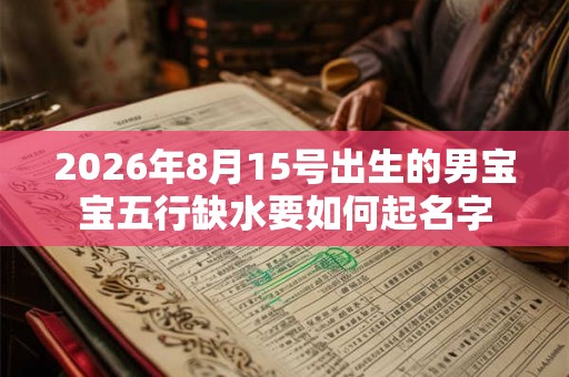 2026年8月15号出生的男宝宝五行缺水要如何起名字