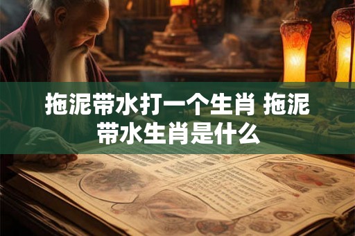 拖泥带水打一个生肖 拖泥带水生肖是什么
