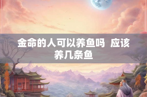 金命的人可以养鱼吗  应该养几条鱼