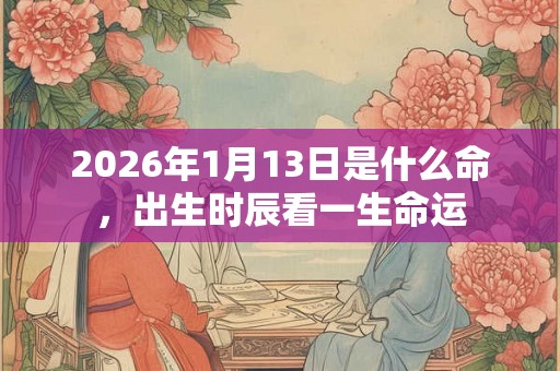 2026年1月13日是什么命，出生时辰看一生命运