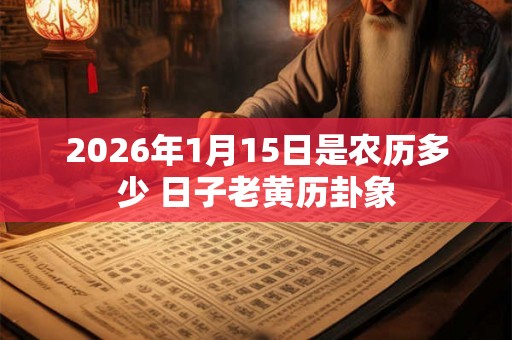 2026年1月15日是农历多少 日子老黄历卦象