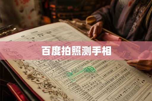 百度拍照测手相 百度拍照测手相