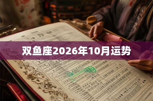 双鱼座2026年10月运势