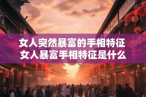 女人突然暴富的手相特征 女人暴富手相特征是什么