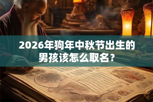 2026年狗年中秋节出生的男孩该怎么取名？