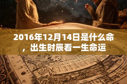 2016年12月14日是什么命,出生时辰看一生命运 2016年12月14日是什么命,出生时辰看一生命运