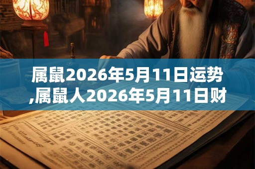 属鼠2026年5月11日运势,属鼠人2026年5月11日财运,生肖鼠2026年5月11日运势