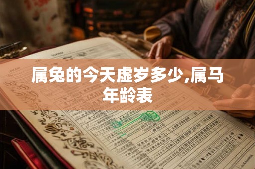 属兔的今天虚岁多少,属马年龄表