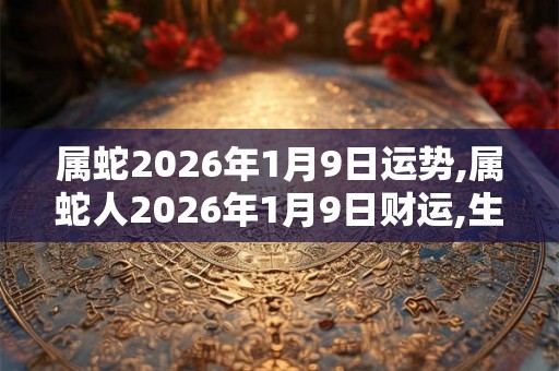 属蛇2026年1月9日运势,属蛇人2026年1月9日财运,生肖蛇2026年1月9日运势