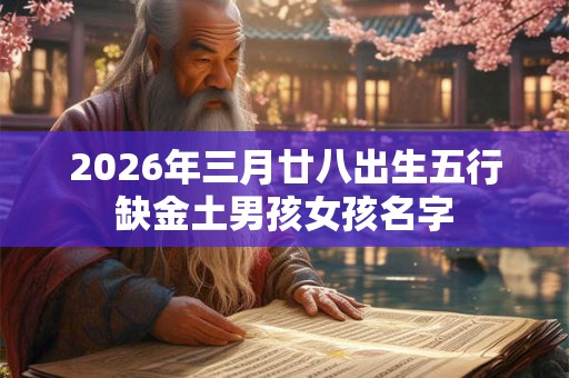 2026年三月廿八出生五行缺金土男孩女孩名字