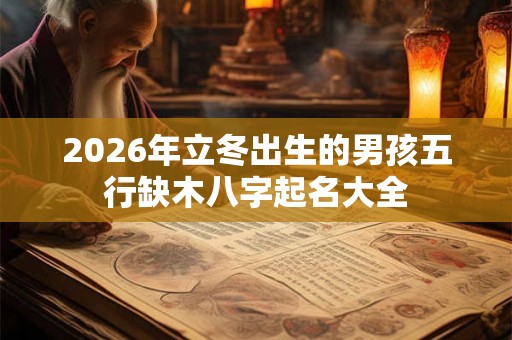 2026年立冬出生的男孩五行缺木八字起名大全