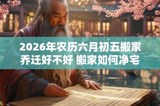 2026年农历六月初五搬家乔迁好不好 搬家如何净宅