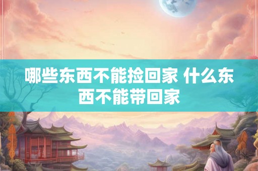 哪些东西不能捡回家 什么东西不能带回家 哪些东西不能捡回家 什么东西不能带回家