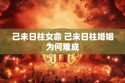 己未日柱女命 己未日柱婚姻为何难成